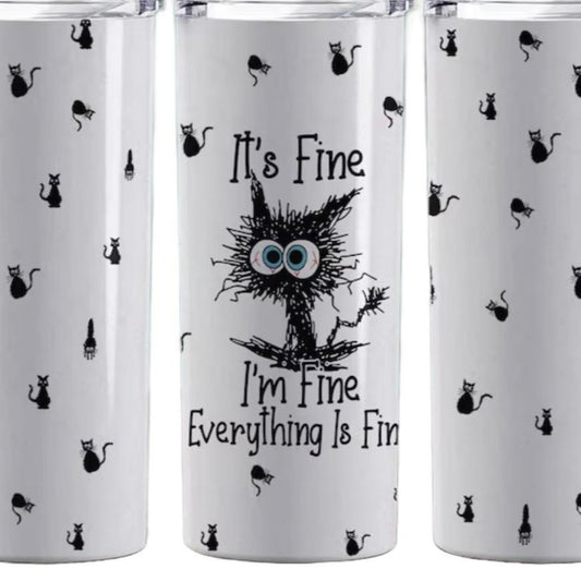 I’m fine, everything is fine cat tumbler